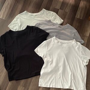 American Eagle Outfitters Women’s Crewneck Tee - White, Black, Light Gray, Mint